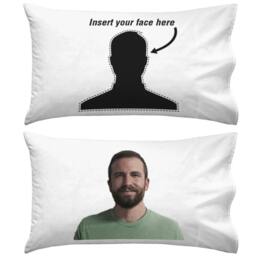 Custom Photo Pillowcase Personalized Face Gift, 100% Cotton Pillowcase, Funny Novelty 2025 - thumbnail 2