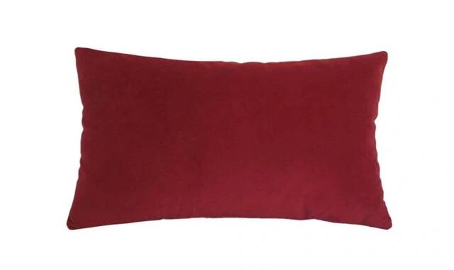 Red Velvet Suede Decorative Throw Pillow Cover/Case Cushion 12x20 - image 1