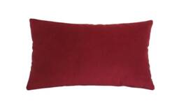 Red Velvet Suede Decorative Throw Pillow Cover/Case Cushion 12x20 - thumbnail 1