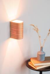 Wood Wall Sconce Rustic Modern Bedside Lamp - thumbnail 1