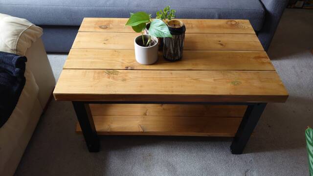 Handmade Solid Wood Coffee Table Heavy Duty Living Room Furniture - image 1