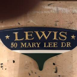 Custom Carved Name Board Sign in Transom Sailboat Shape - thumbnail 4