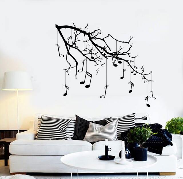Wall Vinyl Music Notes Dancing Good Sound Guaranteed Quality Decal Mural Art 1542Dz - image 1