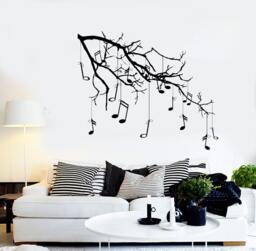 Wall Vinyl Music Notes Dancing Good Sound Guaranteed Quality Decal Mural Art 1542Dz - thumbnail 1