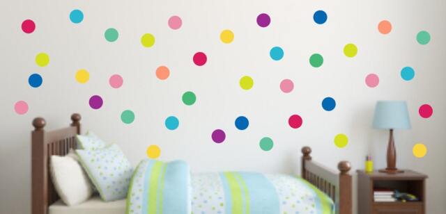 Polka Dot Decals, Polkadot Confetti, Nursery Art, Re Useable Stickers, Dot Confetti Kids Wall Decals, Wall Decal - image 1