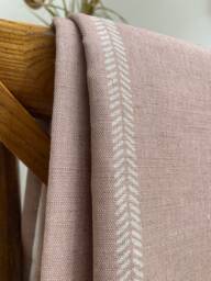 Sample Only - Curtains Made To Measure? Just Need Pole Length & Drop Quote Dusty Pink Linen Lana Blush Pink/Nat - thumbnail 1