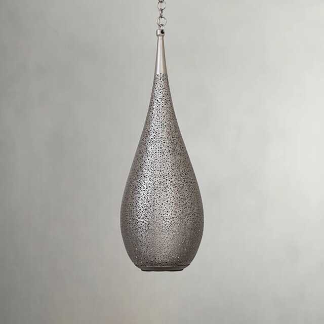 Teardrop Pendant Light, Handmade Hanging Brass Lamp With Chain