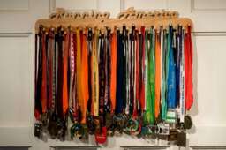 Running America Wooden Medal Display Rack
