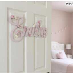Large Name Sign, Sign For Nursery, Wall Art, Flower Name, Wooden Nursery - thumbnail 2
