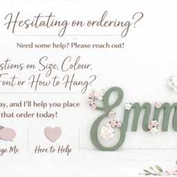 Large Name Sign, Sign For Nursery, Wall Art, Flower Name, Wooden Nursery - thumbnail 3