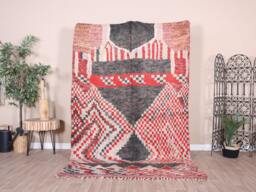 Vintage Boujaad Rug, Authentic Moroccan Rug 5x8 Ft - thumbnail 1