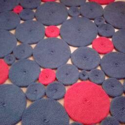 Handmade Round Cotton Rug Modern Crochet Area Rug - thumbnail 4