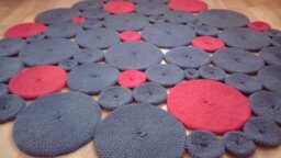 Handmade Round Cotton Rug Modern Crochet Area Rug - thumbnail 1