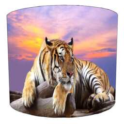 Tiger Drum Lampshade For Ceiling Light Pendants Or Table Lamp Bases - thumbnail 3