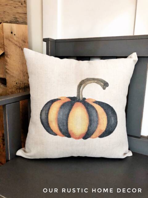 Linen Pumpkin Pillow Cover Farmhouse Fall Decor - image 1