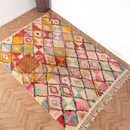 Moroccan Rug, Berber Handwoven Boujaad Rug 6x9 Colorful Boho - thumbnail 2