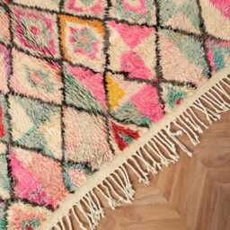 Moroccan Rug, Berber Handwoven Boujaad Rug 6x9 Colorful Boho - thumbnail 3