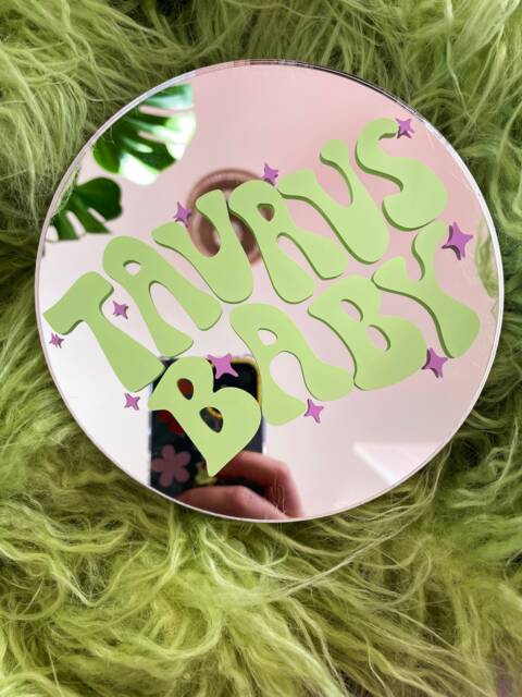 Taurus Horoscope/star Sign Mini Disc Mirror - image 1