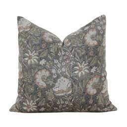Floral Hand Block Printed Pillow Cover - Indian Print Handmade 20 X 16 26 Etta - thumbnail 3