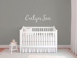 Girl Name Decals, Nursery Wall Name Stickers, Personalized Wall Stickers For Kids, Girls Vinyl Decal Db306 - thumbnail 1