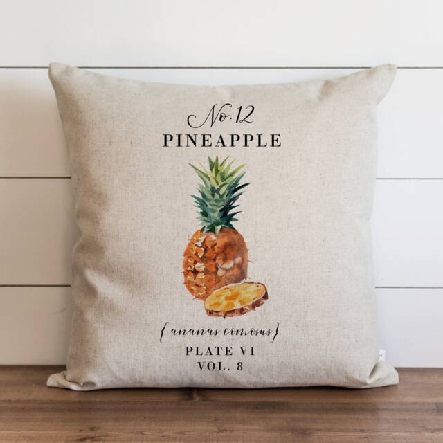 Pineapple Pillow Cover - 18 X 20 Botanical Floral Herbs Spring Home Decor Summer Throw Garden - image 1