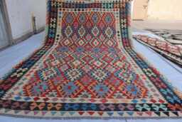 7x10 Ft Chubi New Afghan Kilim Rug, Flatweave Maimana Tribal Turkmen Oriental Rug, Vintage Rug For Bedroom, Livingroom Carpet - thumbnail 1