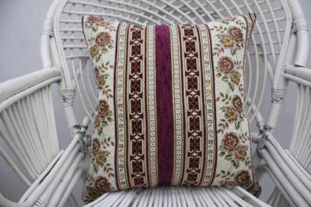 Throw Pillow, Kilim Pillows, Pillow Cases, 20x20 Purple Cover, Both Sided Floral Cushion, Coastal 7 - image 1