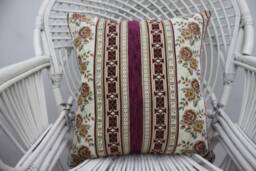 Throw Pillow, Kilim Pillows, Pillow Cases, 20x20 Purple Cover, Both Sided Floral Cushion, Coastal 7