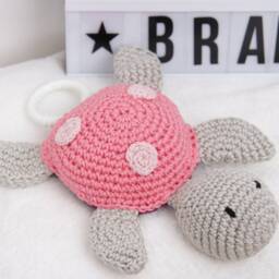Crocheted Musical Box Turtle - thumbnail 3