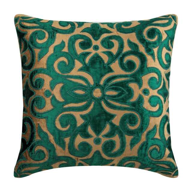 "Decorative Peacock Green Bed Pillow Cover 24""x24""/26""x26" - image 1