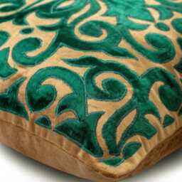 "Decorative Peacock Green Bed Pillow Cover 24""x24""/26""x26" - thumbnail 2