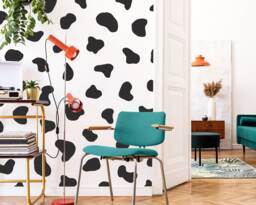 Cow Spot Wall Decals - Polka Dot Stickers, Print Art, Modern Farmhouse Decor - thumbnail 1