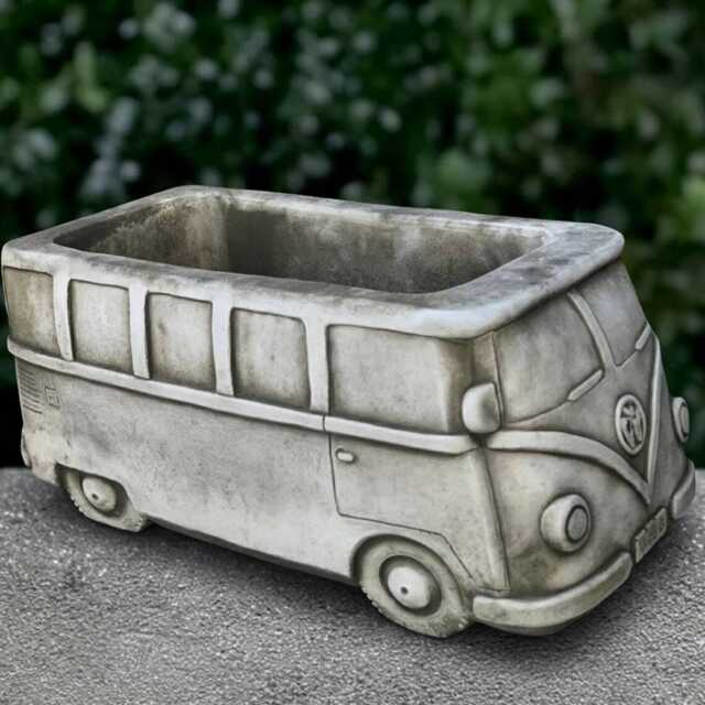 Stone Planter Bus Statue Concrete Plant Pot Sculpture Outdoor Flower Ornament Garden & Home Decor Modern Figurine Lover Gift - image 1