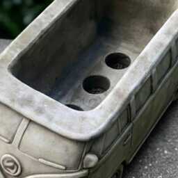 Stone Planter Bus Statue Concrete Plant Pot Sculpture Outdoor Flower Ornament Garden & Home Decor Modern Figurine Lover Gift - thumbnail 3