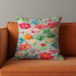 Colorful Floral Cushion Cover, Spring Flower Pillowcase, Soft Decorative Throw Case For Sofa Living Room Decor