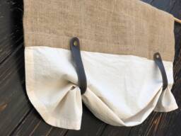 Burlap Curtains Kitchen Valance Faux Leather Tie Up Country Curtain Rustic Modern Farmhouse Window Treatment Primitive Coffee Sack Valances