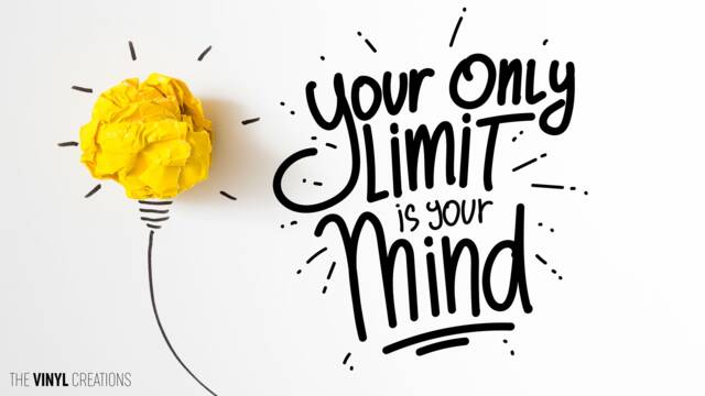 Your Only Limit Is Mind Motivational Quote , Inspirational Wall Art - Thevinylcreations - image 1