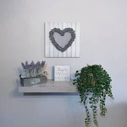 Wooden Rustic Foam Rose Heart Wall Art Decor - thumbnail 2