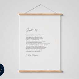 Sonnet 116 Shakespeare Print - Let Me Not To The Marriage Wedding Poetry Wall Art Literary Typography Gift - thumbnail 2