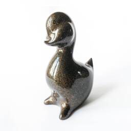 Hand Carved Ash Wood Duck Figurine Minimalist Sculpture - thumbnail 2
