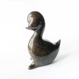 Hand Carved Ash Wood Duck Figurine Minimalist Sculpture - thumbnail 1