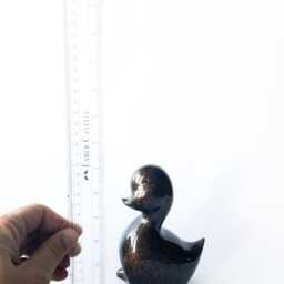 Hand Carved Ash Wood Duck Figurine Minimalist Sculpture - thumbnail 4