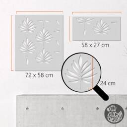 Stencil For Walls Panama Tropical Leaf Wall Stencil Palm For Painting Diy Decor Plantstencil - thumbnail 3