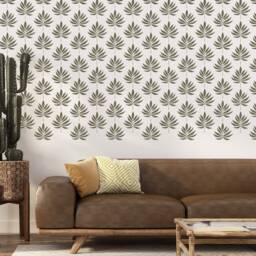 Stencil For Walls Panama Tropical Leaf Wall Stencil Palm For Painting Diy Decor Plantstencil - thumbnail 2
