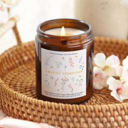 Personalised Godmother Candle - Floral Mother's Day Gift - thumbnail 1