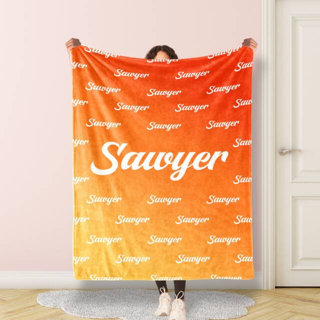 Personalized Big Name Blanket For Baby/Kids/Youth/Adult, Birthday Gift, Baby Single Sided Printing , Christmas Gift - image 1