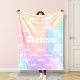 Personalized Big Name Blanket For Baby/Kids/Youth/Adult, Birthday Gift, Baby Single Sided Printing , Christmas Gift - thumbnail 3
