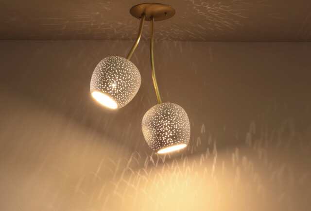 Claylight Duet - Semi-Flush Mount Ceiling Light Ceramic Fixture Minimalist Decor - image 1