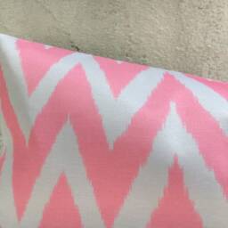 Silk Ikat Pillow Cover 10x24, Modern Home Decor - thumbnail 2