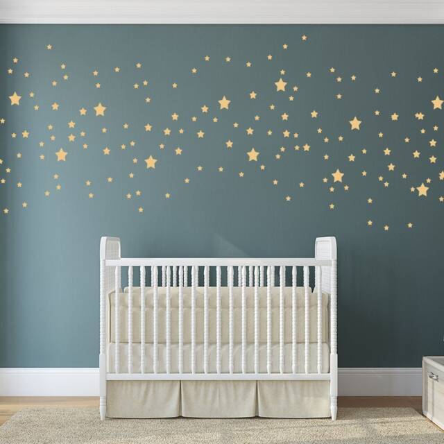 Gold Star Wall Decals, Peel & Stick Nursery Decor - image 1